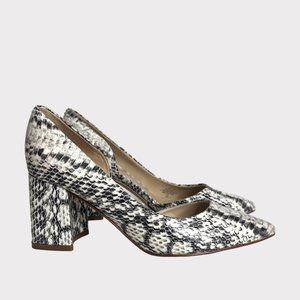 Marc Fisher Snake Skin Print Block Heels Size 7
